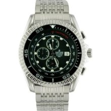 Sartego SPCB11 Stainless Steel Ocean Master Diver Chronograph Bla ...