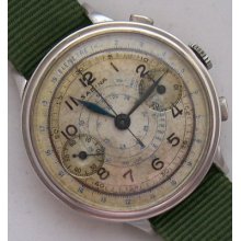 Savina Big Chronograph Wristwatch 39 Mm. Cal. Landeron 39 Original Dial