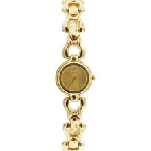 Seiko $235 Womens Gold-tone Stainless Steel Dress Watch, Champagne Dial Sxjq40