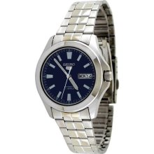 Seiko 5 Automatic Mens Watch Navy Blue Dial Steel Bracelet SNKL07