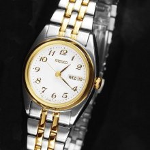 Seiko Ladies Quartz Two Tone Dress Watch Sxa124p1 Sxa124