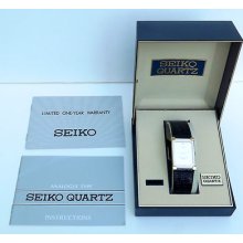 Seiko Lassale Mens Silver Dial Original Case Strap Unworn Presentation Watch