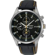 Seiko Mens Chronograph Black Dial Watch Sndc89 Sndc89p2 Warranty,box, Rrp:Â£200