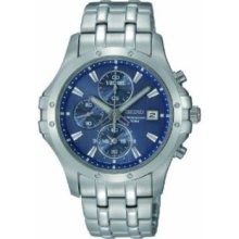 Seiko Mens SNDC97 Stainless Steel Analog with Blue Dial