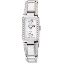 Seiko Silver Women's 30 Meter Stainless Steel American Heart Association Solar Bangle Watch