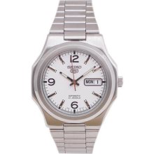 Seiko Snkk55 Men's Watch Stainless Steel Seiko 5 Automatic Silver Tone Dial