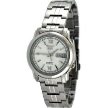 Seiko Snkl77 Men's Watch Seiko 5 Silver Dial Day And Date