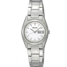 Seiko SXA129 Womens Stainless Steel Dress Silver Dial Quartz