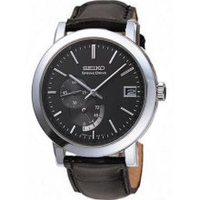 Seiko Watch Sns005j1 Automatic Spring Drive Steel Leather Shaphire 10 Atm