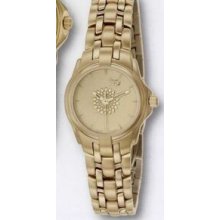 Selco Geneve Ladies` Gold Passport Medallion Watch