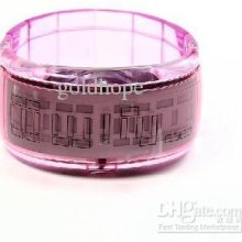 Sell Unisex Jelly Bracelet Digital Watch Pink In