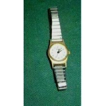 Sharp Quartz Ladies Watch Stainless Steel and Gold Estate Find Vintag