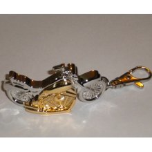 (silver/gold)/bronze Tone Antique Motorcycle Quartz Pocket Watch Silver Key Ring