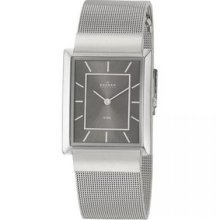 Skagen Rectangle Stainless Steel Grey Dial Mesh Mens Watch O224lssm