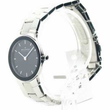 Skagen Women's Black Dial Stainless Steel Bracelet Watch - Skagen 430SSXB1