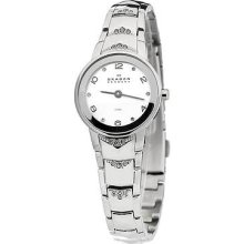 Skagen Womens Wrist Watch Stainless Steel Links Swarovski Crystals 812xssxw