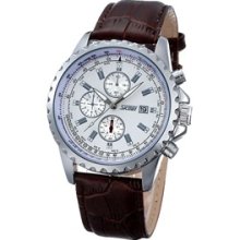 Skmei 6865 Stylish Water Resistant Analog Watch with Date (Coffee)