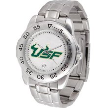 South Florida Bulls USF Mens Sports Steel Watch