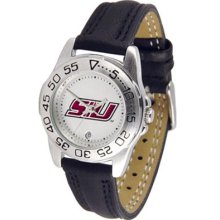 Southern Illinois Salukis SIU Womens Leather Wrist Watch