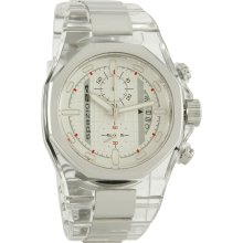 Spazio24 Cool Mens XL White Quartz Chronograph Resin Quartz Watch L4c044/01W