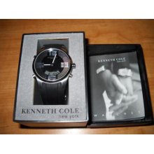 Spectacular Kenneth Cole York Digital Analog Chrono Stop Watch Kc-1374