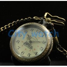 Steampunk Watch--Vintage Brass England Steampunk Mechanical pocket watch chain