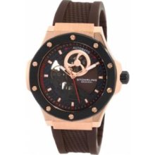 Stuhrling Original 160A.3346K59 Mens Apocalypse Skeleton on a 16K Rose Gold Plated Stainless Steel Case with Rose Goldtone Hands and Markers