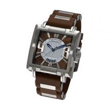 Stuhrling Original 278B.3317K59 Mens Il Capo Automatic Stainless Steel Case with Brown Dialandamp;#44; Silver Tone Arabic Numerals and Markers