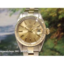 Stunning Women's Rolex Oyster Perpetual Date, Ref 6917, Champagne Dial