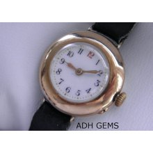 Stunning World War I IWC 15ct Gold Officer's Trench Watch