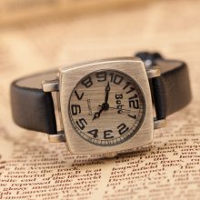 Style Popular Fashion Retro Square Wrist Neutral Watch Students Women Girl