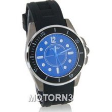 Stylish Unisex Analog Watch with Silicone Strap (Black)