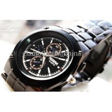 Supply Personalized Black Watches, Men's Fashion Strip Watch Manufac