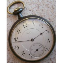 Surete By Movado Pocket Watch Open Face 50 Mm. In Diameter Without The Pendant