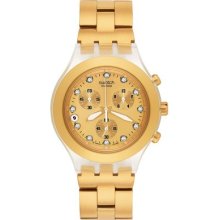 Swatch Diaphane Full Blooded Chrono Gold Unisex Watch Svck4032g