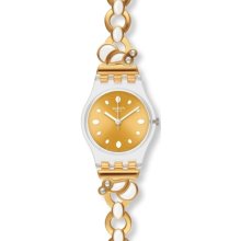 Swatch Women's Originals LK326G Gold Stainless-Steel Swiss Quartz Watch with Gold Dial