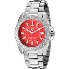 Swiss Legend Grande Sport 9100-55 Men's Watch Red Dial Stainless Steel