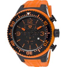 Swiss Legend Men's Neptune Chronograph Black Dial Black Ip Case Orange