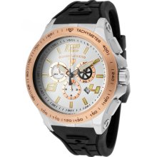 Swiss Legend Watch 10040-02s-rb Men's Sprint Racer Chronograph White Dial Black