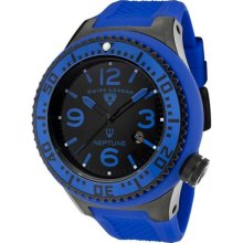 SWISS LEGEND Watches Men's Neptune Blue Bezel Blue Rubber Blue Rubber