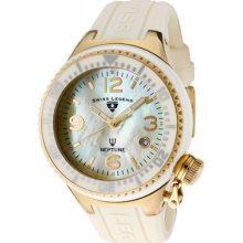 SWISS LEGEND Watches Neptune Ceramic (44 mm) Yellow Mother of Pearl Di