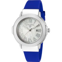 Swiss Legend Women's South Beach White Mother Of Pearl Dial Blue Silic