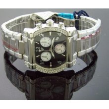 Swiss Movt Ss Aqua Master 66 Big 0.65ct Diamond Watch