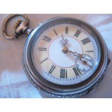 Swiss Pocket Watch Silver Styled Tiroles Brand Full Glorious, Works, 1880