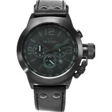 T.W. Steel Canteen All Black Chronograph Dial Men's Watch - TWS TW843