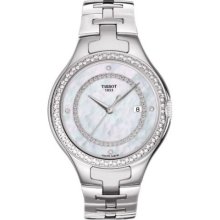 T12 Women's White Mother Of Pearl Diamonds Quartz Trend Watch