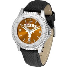 Texas Longhorns UT Mens Leather Anochrome Watch