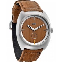 The House of Marley Transport Leather Watch in Saddle