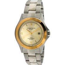 Timetech Men's Two-tone Stainless Steel Bracelet Watch