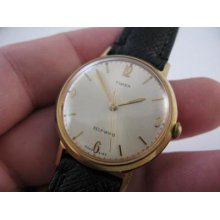 Timex 1960's, Automatic,clean Cream Dial,leather Band ,mens Watch 164 Lk